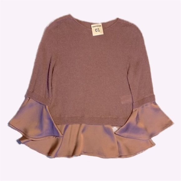 Semicouture mauve Italian mohair sweater top M - Picture 11 of 12